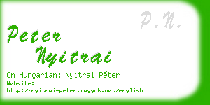 peter nyitrai business card